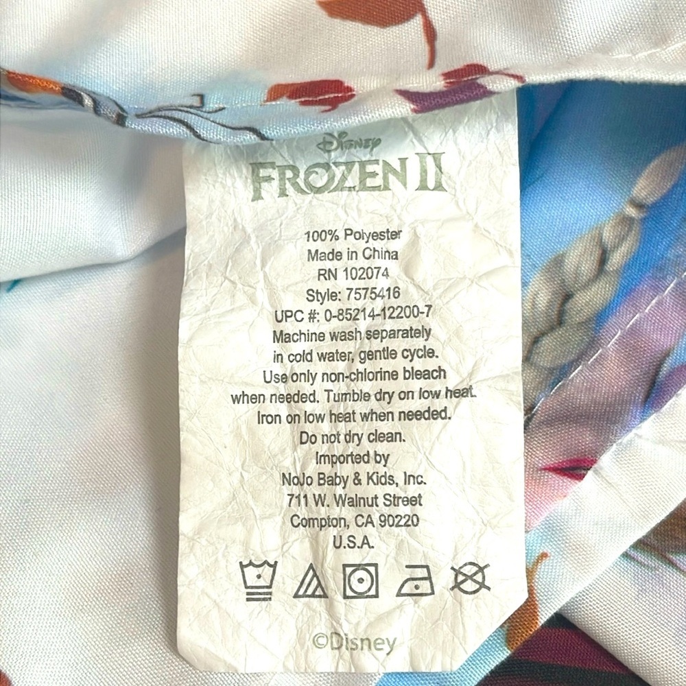 Disney Frozen Toddler 2 Piece Bed Set Reversible Comforter Flat Sheet - Picture 6 of 8